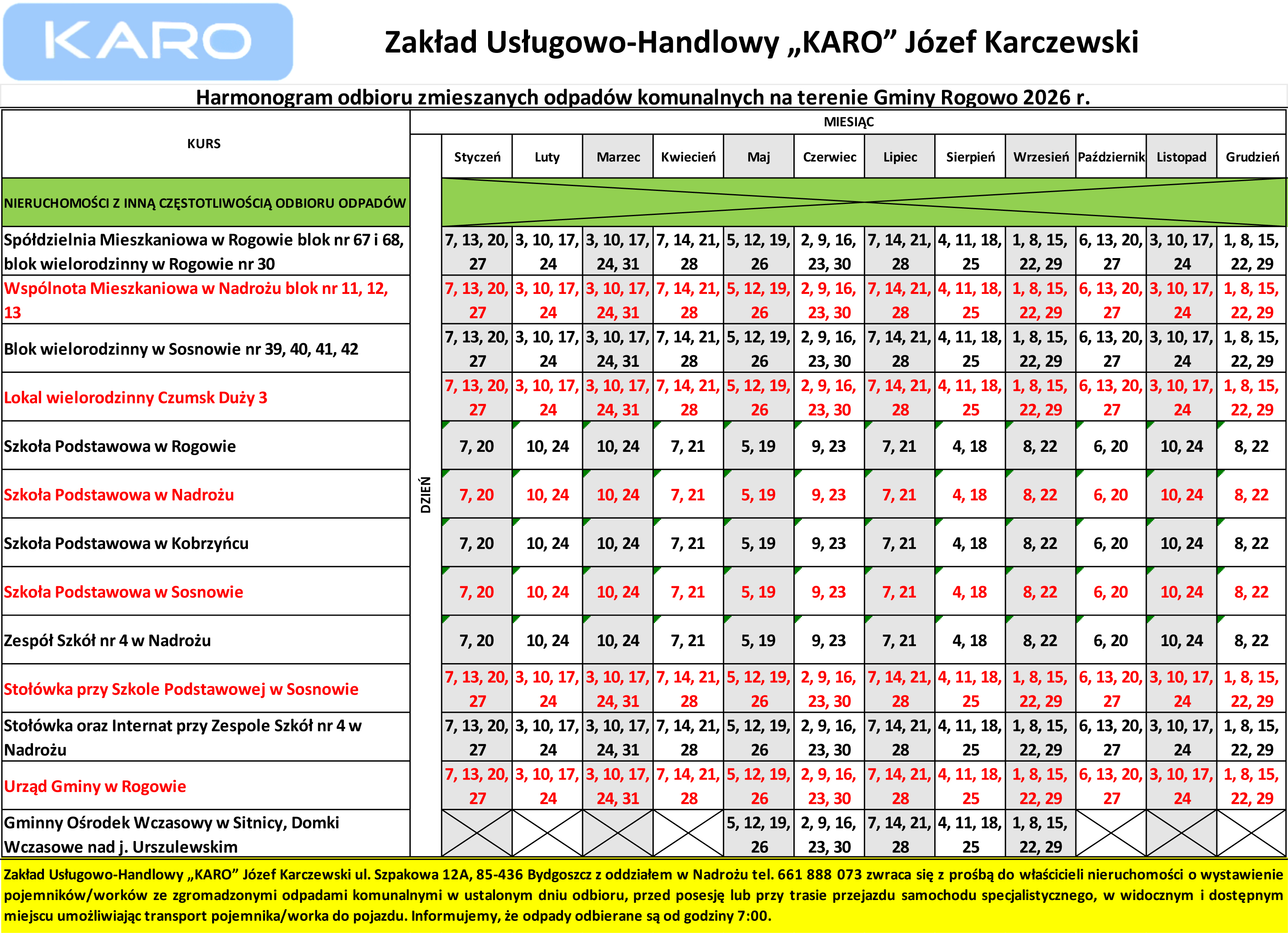 Harmonogram Rogowo 2026 – strona 3